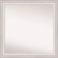31" x 31" Non-Beveled Trio White Wash Silver Wall Mirror - Amanti Art: Modern Square, Polystyrene Frame