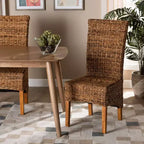 Silla de comedor Trianna Abaca Wood Natural/Marrón