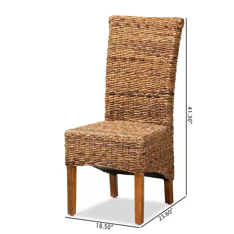 Silla de comedor Trianna Abaca Wood Natural/Marrón