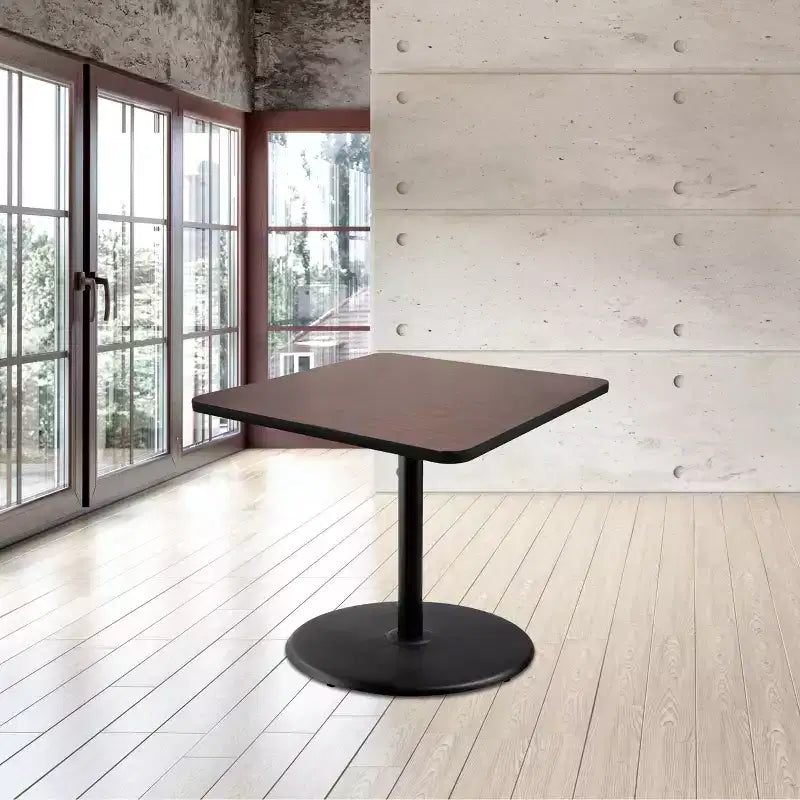 Mesa de comedor cuadrada Hampden Furnishings de 30" de la colección Bennet, negro/caoba