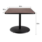 Mesa de comedor cuadrada Hampden Furnishings de 30" de la colección Bennet, negro/caoba