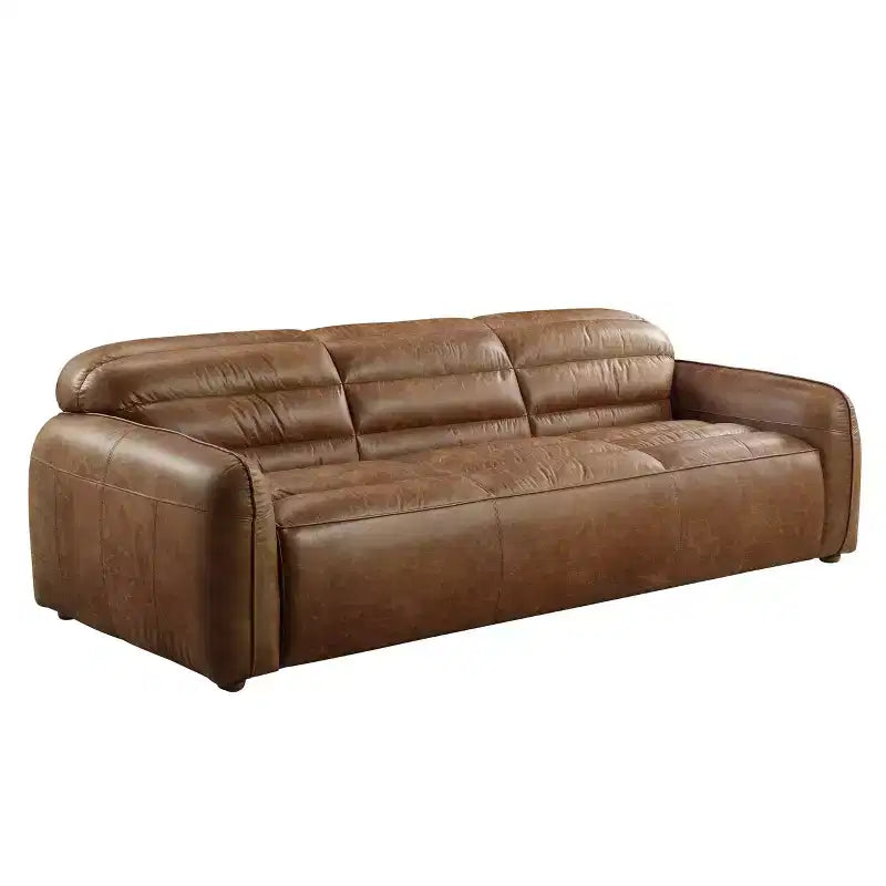 Rafer 95" Sofas Cocoa Top Grain Leather - Acme Furniture