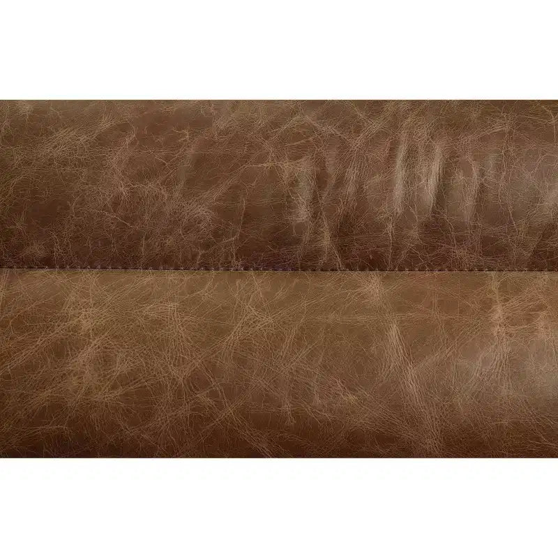 Sofás Rafer 95" de piel plena flor color cacao