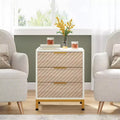 LITTLE TREE 3 Drawer Nightstand Wood Grain White/Wood