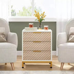LITTLE TREE 3 Drawer Nightstand Wood Grain White/Wood