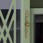 Mueble para TV Festivo Farmhouse de 62" para televisores de hasta 70" con chimenea, verde