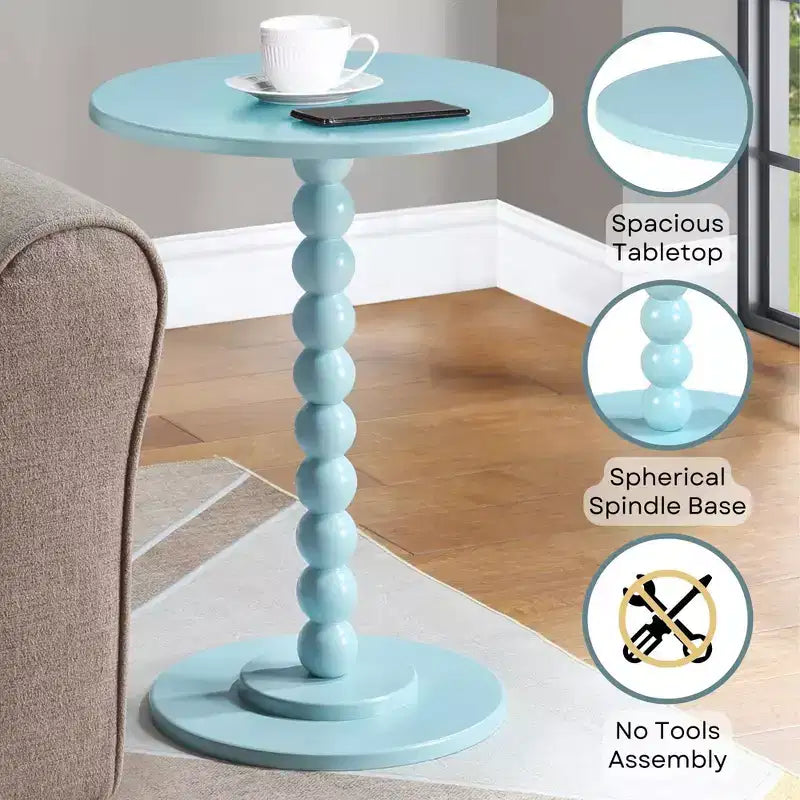 Mesa Spindle Breighton Home Classic Accents Venetian Islands en azul espuma de mar