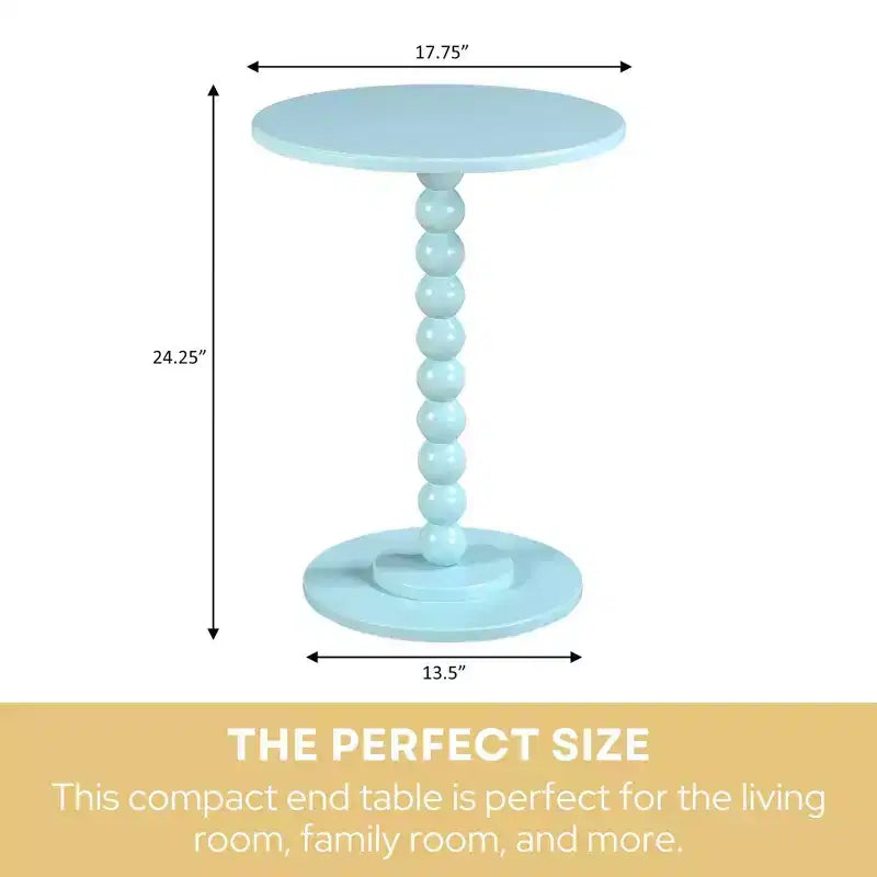 Mesa Spindle Breighton Home Classic Accents Venetian Islands en azul espuma de mar