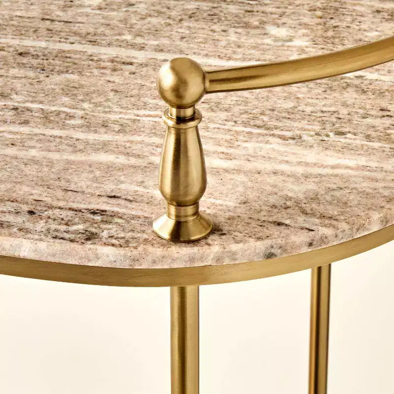 Carro de servir bar de metal y mármol de 30" - Hearth & Hand™ con Magnolia