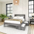 Max & Lily Full Bed Frame with Storage Drawers, Solid Wood Platform Bed for Kids