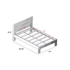 Cama individual completa con cajones de almacenamiento, base de cama de plataforma de madera maciza para niños