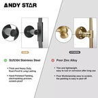 Espejo de Tocador Ovalado de Pared Moderno Decorativo de 22 x 34 Pulgadas con Marco de Metal de Acero Inoxidable, Negro Mate
