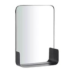 Espejo de pared con estante de metal 1