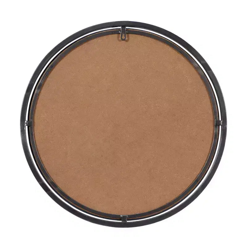Espejo de pared de metal contemporáneo plateado