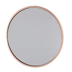 Espejo de pared de metal contemporáneo plateado