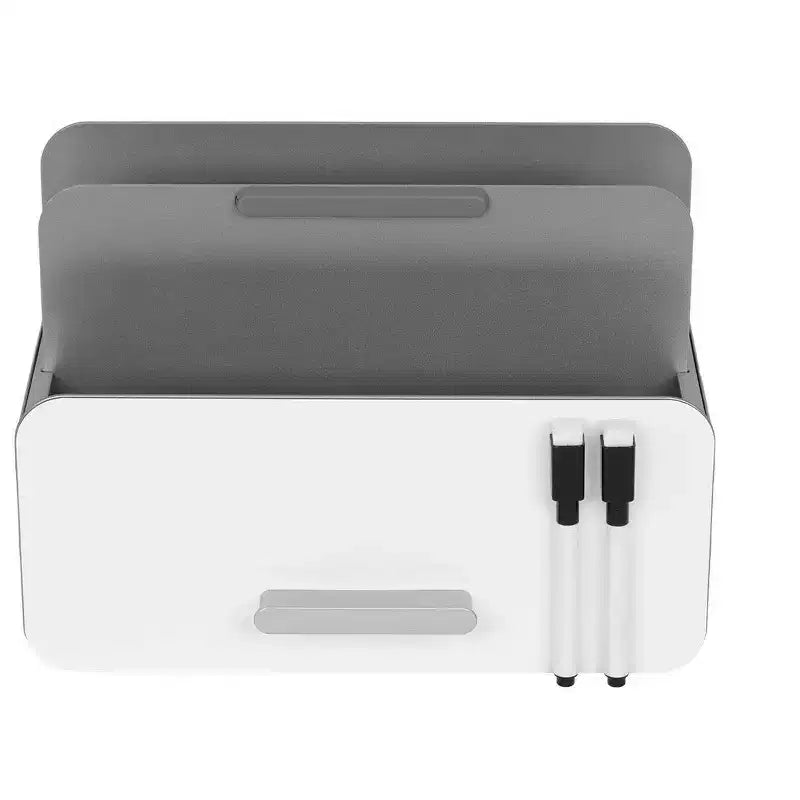 3-in-1 Steel Tablet and File Organizer With Whiteboard - Adjustable Height, Easy Assembly, Compatible with iPad