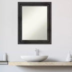 Espejo de pared de baño de madera de pino rústico sin biselado