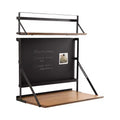 Kate and Laurel McAllister Rectangle Metal Wall Mounted Desk, 27x18x30, Rustic Brown