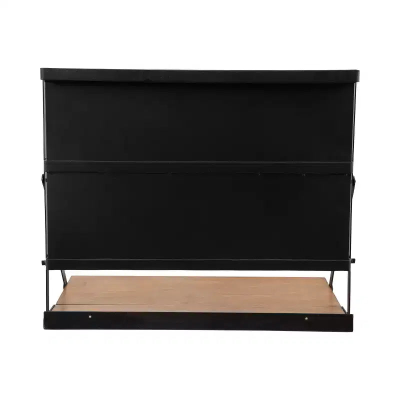 Escritorio McAllister rectangular de metal para pared, 27x18x30, marrón rústico