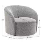 Sillón giratorio tapizado de 34 pulgadas de ancho