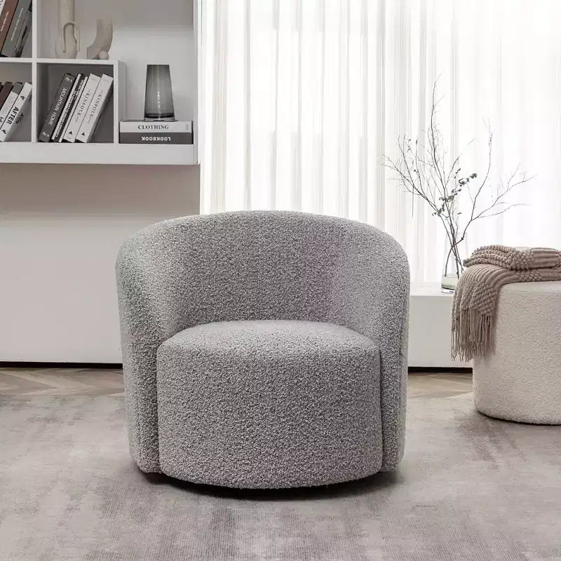 34 Wide Upholstered Swivel Barrel Chair