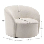 Sillón giratorio tapizado de 34 pulgadas de ancho