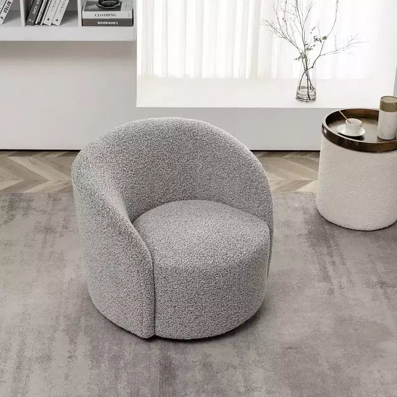 34 Wide Upholstered Swivel Barrel Chair