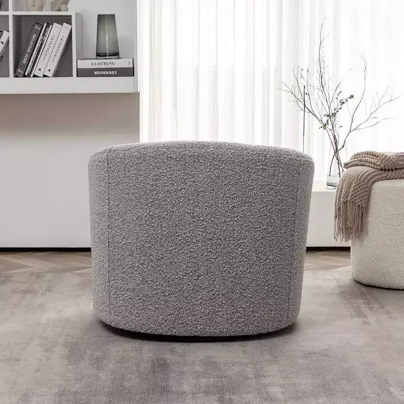 34 Wide Upholstered Swivel Barrel Chair