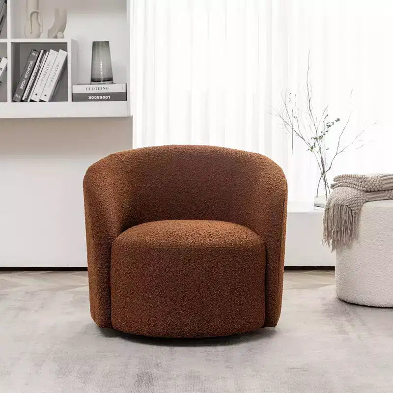 34 Wide Upholstered Swivel Barrel Chair