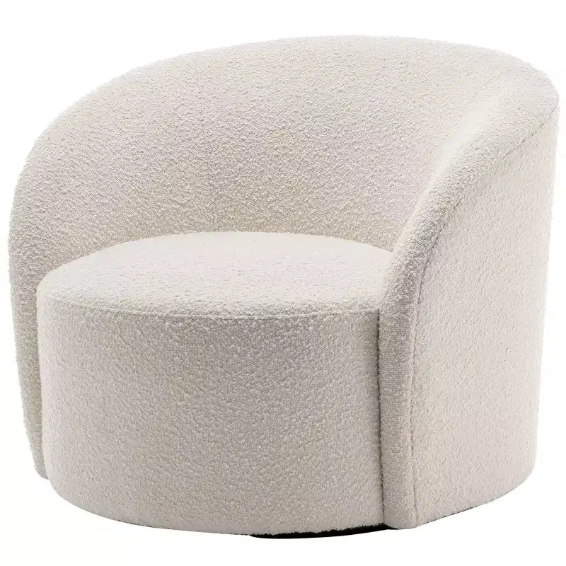 34 Wide Upholstered Swivel Barrel Chair