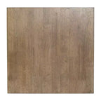 Mesa Auxiliar Rústica de Madera Maciza con Patas de Caballete