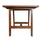 Mesa Auxiliar Rústica de Madera Maciza con Patas de Caballete