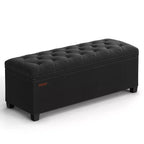 SONGMICS Storage Ottoman Bench Hold up to 660lbs Ottoman with Storage Bedroom Ottoman Bench