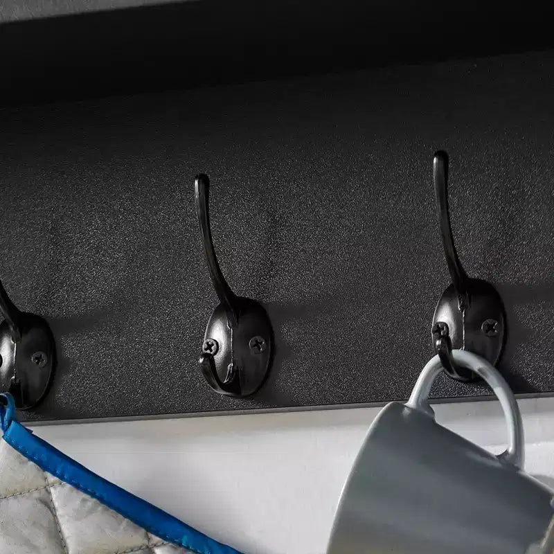 Estante de pared flotante multiusos de 25 x 9 con ganchos para entrada - Danya B.