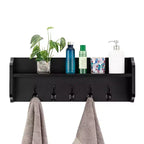 Estante de pared flotante multiusos de 25 x 9 con ganchos para entrada - Danya B.