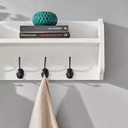 Estante de pared flotante multiusos de 25 x 9 con ganchos para entrada - Danya B.
