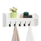 Estante de pared flotante multiusos de 25 x 9 con ganchos para entrada - Danya B.