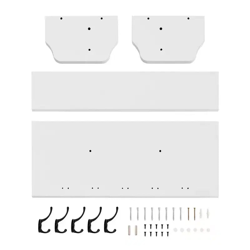 Estante de pared flotante multiusos de 25 x 9 con ganchos para entrada - Danya B.