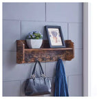 Estante de pared flotante multiusos de 25 x 9 con ganchos para entrada - Danya B.