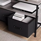 Mueble TV Cómoda, Centro de Entretenimiento de 50 Pulgadas con Almacenamiento, Mueble TV para Dormitorio, Cómoda Pequeña con Cajones y Estantes