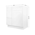 HOMLUX Muebles de Baño Combinados de Fácil Montaje - Mueble de Tocador sin Encimera en Blanco Shaker