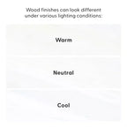 Mesita de noche moderna de mediados de siglo Plank+Beam con estante, mesa auxiliar de madera maciza para dormitorio