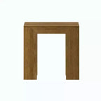 Mesa auxiliar rectangular moderna de madera maciza Plank+Beam para sala de estar, mesa auxiliar de 25 pulgadas