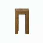 Mesa auxiliar rectangular moderna de madera maciza Plank+Beam para sala de estar, mesa auxiliar de 25 pulgadas