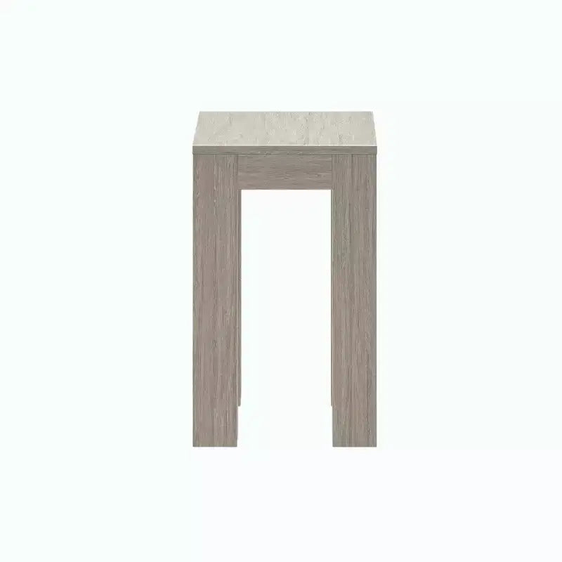 Mesa auxiliar rectangular moderna de madera maciza Plank+Beam para sala de estar, mesa auxiliar de 25 pulgadas