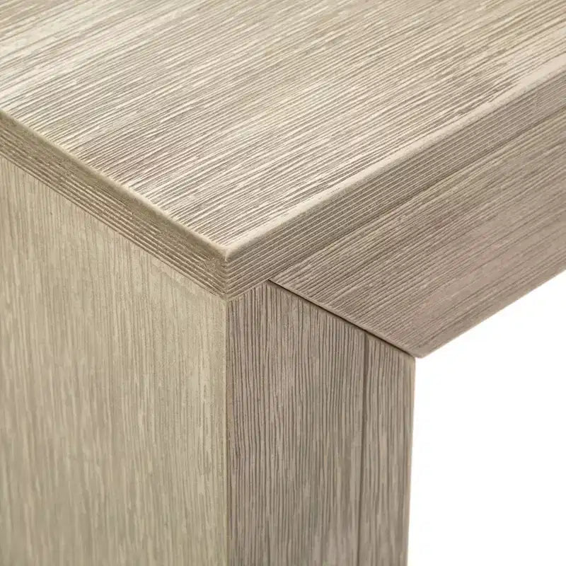 Mesa auxiliar rectangular moderna de madera maciza Plank+Beam para sala de estar, mesa auxiliar de 25 pulgadas
