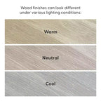 Mesa auxiliar rectangular moderna de madera maciza Plank+Beam para sala de estar, mesa auxiliar de 25 pulgadas