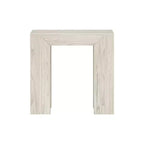 Mesa auxiliar rectangular moderna de madera maciza Plank+Beam para sala de estar, mesa auxiliar de 25 pulgadas