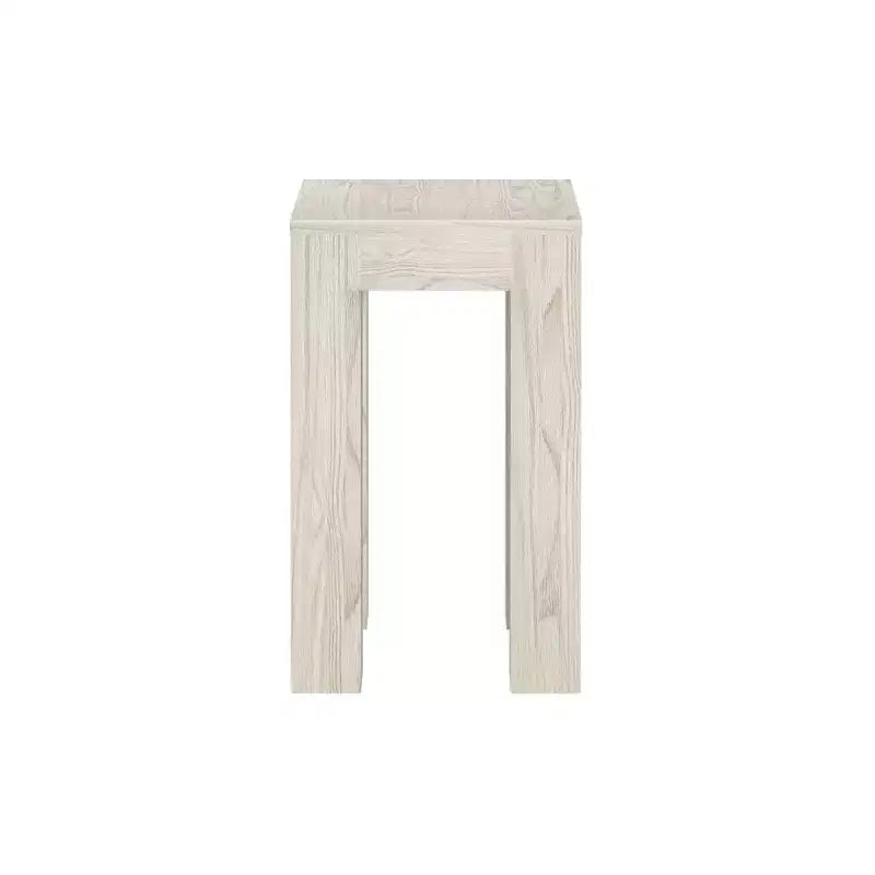 Mesa auxiliar rectangular moderna de madera maciza Plank+Beam para sala de estar, mesa auxiliar de 25 pulgadas