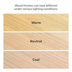 Mesa auxiliar rectangular moderna de madera maciza Plank+Beam para sala de estar, mesa auxiliar de 25 pulgadas